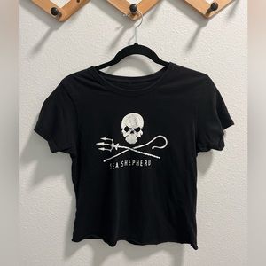 Sea Shepherd Tee - Whale/Jolly Roger Logo